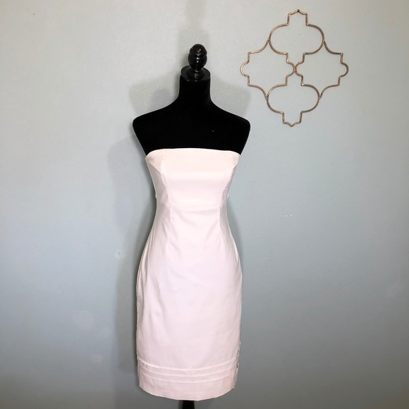 Express Dresses & Skirts - Express cream strapless fitted dress